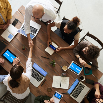together-image image working with laptops